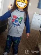 img 1 attached to Boys' PJ Masks Jogger Set: Long Sleeve Raglan Tee and Jog Pants for Kids and Toddlers review by Robert Mulrooney