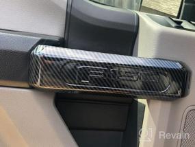 img 5 attached to Ford F-150 ABS Накладка на внутреннюю дверную ручку из углеродного волокна 2015-2020 (4 шт.) - Keptrim