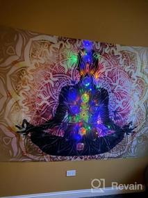img 8 attached to Colorful Mandala Chakra Tapestry For Yoga & Meditation - Indian Wall Hanging Decoration For Studio Room With 7 Chakras