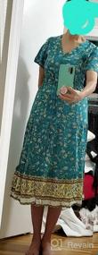 img 5 attached to Stay Refreshed With TEMOFON Bohemian Floral Print Maxi Dress - Perfect For Summer!