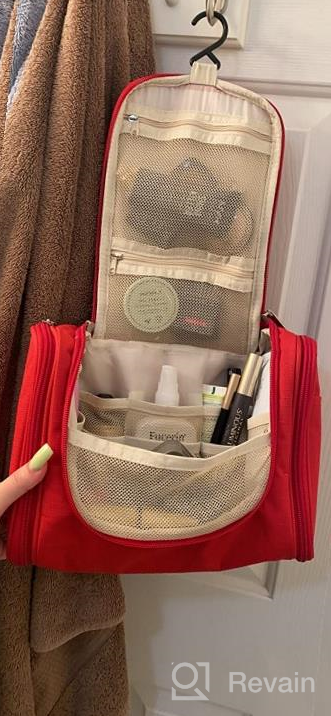 img 1 attached to OMYSTYLE Hanging Toiletry Bag For Women And Men - Hygiene Kit Organizer For Travel With Toiletries, Cosmetics, Makeup, Shampoo And Brushes review by Branden Type