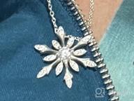img 1 attached to ELEGANZIA Sterling Silver Snowflake Necklace with Sparkling Cubic Zirconia ❄️ for Women - Ideal Gift for Girlfriend, Mom and Teenage Girls review by Luisana Brooks