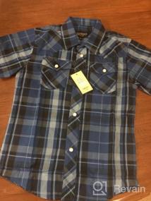 img 5 attached to Платье Gioberti Boys Western Plaid Pearl Snap Short Sleeve: стильное и повседневное