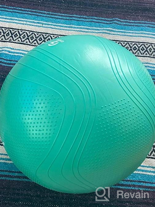 img 1 attached to Extra Thick Exercise Ball For Workout Fitness Balance - Gruper Yoga Ball In 45-75Cm - Anti Burst Yoga Chair For Home And Office With Hand Pump & Workout Guide Access Included review by Joey Pritchard