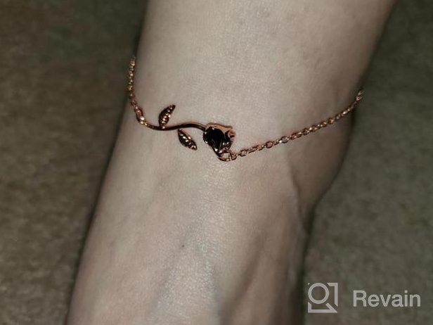 img 1 attached to 18K Gold Plated Rose Flower Adjustable Anklet for 🌹 Women - 3UMeter Gold Anklet, Perfect Gift for Beach Girls review by Rebecca Inman