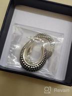 img 1 attached to Sterling Silver Antique Light-Weight Hoop Earrings For Women By LeCalla review by Renee Thomas