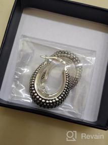 img 5 attached to Легкие антикварные серьги-кольца из стерлингового серебра для женщин от LeCalla
