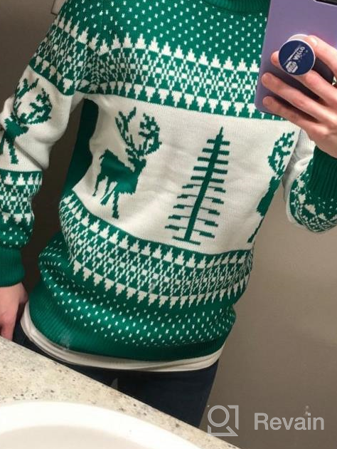 img 1 attached to Women'S Ugly Christmas Sweater Reindeer Xmas Tree Knit Long Sleeve Pullover Tops YEXIPO review by Jason Burnside