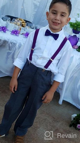 img 1 attached to Adorable Kids Suspenders Bowtie Set - Perfect Adjustable Accessory for Boys and Girls review by Luis Penczak