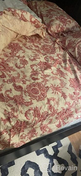 img 1 attached to FADFAY Shabby Floral Bedding Elegant Peony Sheets Set Luxury Bedding Collections 800 Thread Count 100% Egyptian Cotton Deep Pocket, 4 Piece-King Size review by Lori Kurtz