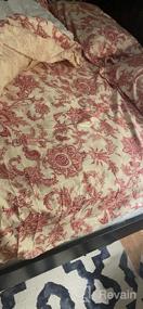 img 7 attached to FADFAY Shabby Floral Bedding Elegant Peony Sheets Set Luxury Bedding Collections 800 Thread Count 100% Egyptian Cotton Deep Pocket, 4 Piece-King Size