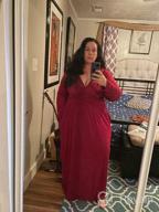 img 1 attached to LALAGEN Women'S Plus Size Long Sleeve Maxi Dress V Neck Loose Flowy Plain Party Dress With Pockets L-5X review by Carolina Whipple