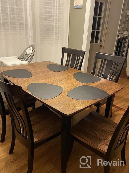 img 1 attached to Set Of 4 Coasters And 4 Faux Leather Placemats For Dining Table - Heat And Stain Resistant, Non-Slip, Elegant Table Mats For Parties, BBQs, Holidays, And Everyday Use In White By JTX review by Dave Sapp