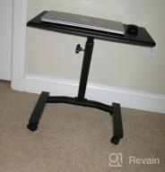картинка 1 прикреплена к отзыву Portable Laptop Desk Cart With Height Adjustability: Tatkraft Dream 23.6X15.7'', Wheels & Stoppers, Black от Dewey Galyon
