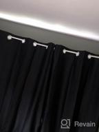 img 1 attached to Room Darkening Blackout Curtains Set With Tiebacks - Privacy Grommet Top Window Drapes For Bedroom And Living Room, 42 X 63 Inches, Greyish White, Pack Of 2 Panels review by Michelle Wilson