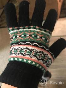 img 5 attached to LETHMIK Womens&Girls Thick Knit Gloves Warm Winter Colorful Glove With Wool Lined