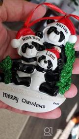 img 7 attached to Polyresin Panda Bear Family Ornament - Personalized Family Of 4 Christmas Ornaments - Unique And Durable Family Décor For 2022 - Ideal Gifts For Mom, Dad, Kids, Grandma, And Grandpa