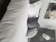 img 1 attached to Modern Style Queen White Duvet Cover Set - 90X90 Soft Bedding With Convenient Zipper And Ties - 3 Pieces For Ultimate Comfort - Ideal For Men And Women review by Paul Walters