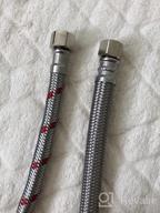 картинка 1 прикреплена к отзыву Braided Stainless Steel Faucet Connector 3/8" Compression X 1/2" IP Female Thread (2 Pcs) - 32" Length от Sean Florence