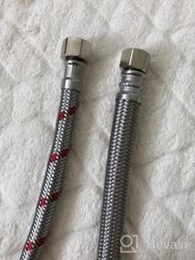 img 7 attached to Braided Stainless Steel Faucet Connector 3/8" Compression X 1/2" IP Female Thread (2 Pcs) - 32" Length