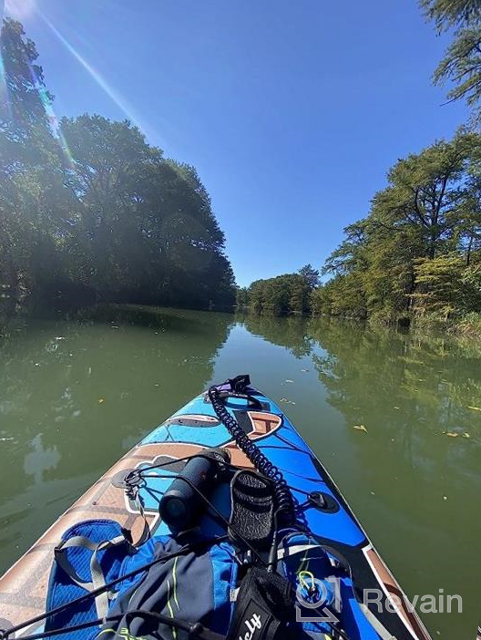 img 1 attached to Inflatable Stand Up Paddle Board For Youth & Adult | Durable SUP Accessories, Portable Carry Bag, Non-Slip Deck, Leash, Paddle And Pump | Kingdely review by Tim Pulse