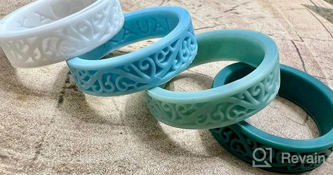 img 1 attached to Kauai Kids Matching Friendship Rings: Soft Silicone Fun for Girls and Boys by a Leading Brand with Latest Artist Design Innovations and Comfortable Fit review by Jon Brazil