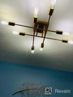 img 1 attached to Stylish And Chic: VINLUZ Semi-Flush Mount Light For Modern Interiors review by Gary Haymon