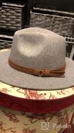 img 1 attached to Lisianthus Women's Wide Brim Panama Hat with Belt Buckle - Classic Fedora Style in Wool review by Chris Thrower