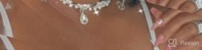 img 5 attached to Fashion Womens Pearl & Crystal Diamond Chunky Choker Pendant Bib Necklace