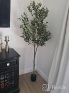 img 1 attached to Add A Touch Of Nature With VIAGDO'S 4.6Ft Artificial Olive Tree - Perfect For Modern Home Decor! review by Kevin Kue