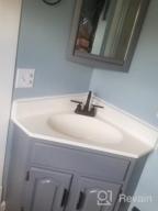 картинка 1 прикреплена к отзыву 2-Handle 4-Inch 3-Hole RV Sink Bathroom Faucet With Lift Rod Drain Stopper & Supply Hoses By WOWOW Black Centerset от Jason Bell