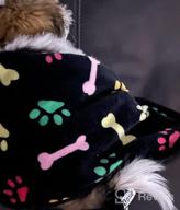 картинка 1 прикреплена к отзыву 🐾 Dono 1 Pack Soft Fluffy Paw Print Fleece Pet Blanket: Warm Sleep Mat for Dogs and Cats - 23*16in от Benjie Swindler