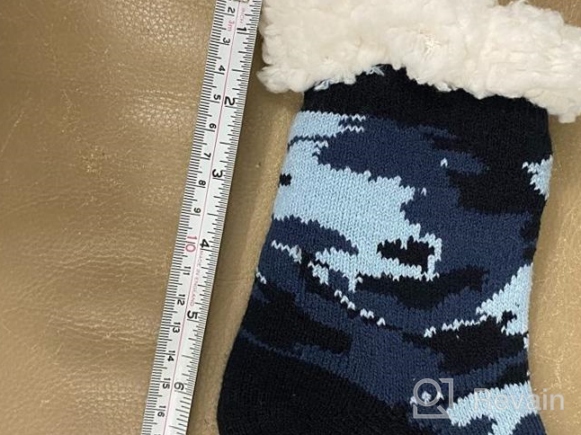 img 1 attached to DOSKONI Kids Boys Girls Fuzzy Slipper Socks | Cute Animal Soft Warm Thick Winter Socks | Children's Non-Skid Home Socks with Fleece Lining review by Michelle Sanders