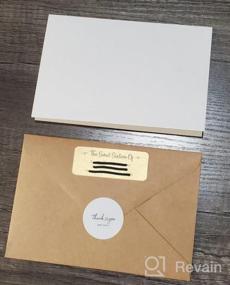img 6 attached to Мраморно-синие и золотые благодарственные открытки - набор из 100 пустых благодарственных записок с конвертами и наклейками - идеально подходит для детского душа и многого другого (4X6 дюймов)
