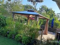 img 1 attached to 🏡 YOLENY 12'x12' Hardtop Gazebo with Polycarbonate Roof, Aluminum Frame and Curtains - Ideal Sunshade for Garden, Patio, Lawns review by Jason Adams