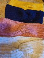 картинка 1 прикреплена к отзыву Warm Winter Knit Crochet Turban Headband For Women - Chunky Crocheted Headwrap And Ear Warmer By DRESHOW от Ryan Dot