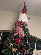 img 1 attached to Large 24 Inch Buffalo Plaid Swedish Gnome Christmas Tree Topper - Sattiyrch review by Daryle Grove