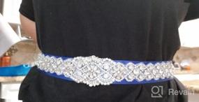 img 6 attached to Bridal Sashes With Sparkling Rhinestones And Beaded Belts For Prom, Formal, Evening Dresses By Sisjuly