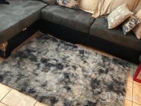 img 6 attached to Stylish And Soft Ophanie Washable Grey Shaggy Rug For Modern Home - Perfect For Bedroom, Living Room, And Nursery Décor