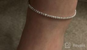 img 5 attached to Miabella Italian-Made 925 Sterling Silver Diamond-Cut 2.5mm Round Bead Ball Chain Anklet Ankle Bracelet for Women and Teens Available in 9, 10, 11 Inches