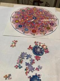 img 6 attached to Bgraamiens Puzzle-геометрическая красочная мандала-1000 штук, креативная красочная мандала в горошек, круглая головоломка, цветная головоломка