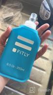 img 1 attached to FITLY Soft Flask - 12 Oz (350 Ml) - Shrink As You Drink Soft Water Bottle For Hydration Pack - Folding Water Bottle Ideal For Running, Hiking, Cycling, Climbing & Rigorous Activity (FLASK350) review by Jacob Sampino
