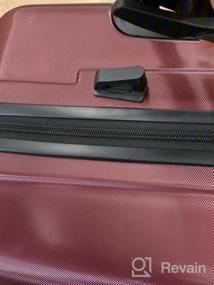 img 6 attached to Легкий набор чемоданов Merax Softside с вращающимися колесами - набор из 3 чемоданов Softshell синего цвета - включает 22-дюймовые, 26-дюймовые и 30-дюймовые чемоданы