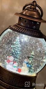 img 5 attached to LED Lighted Christmas Snow Globe Lantern With Music, USB/Battery Operated Water Glitters Spinning Decoration For Xmas Home Decor And Gifts