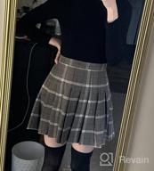 img 1 attached to Effortlessly Stylish Drawstring Pleated Skater Uniform for Girls' Skirts & Skorts review by Courtney Grant
