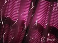 img 1 attached to Deconovo Pink Curtains For Kids Room - Silver Wave Foil Printed Blackout Thermal Insulated Window Drapes review by Jordan Doyle