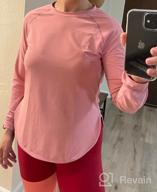 img 1 attached to WANAYOU Women's Long Sleeve Workout Shirts: Stay Cool and Dry in this Side Split Athletic Tee for Sports, Yoga, and Running review by Mike Quade
