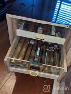 img 1 attached to Cigar Aficionados Rejoice: Woodronic'S Digital Humidor Cabinet For 100-150 Cigars, Spanish Cedar Lining, And 2 Crystal Gel Humidifiers In A Glossy Ebony Finish - Perfect Gift For Fathers! review by Corey Soto