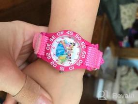 img 4 attached to Disney Kids' W001990 Princess Time Teacher Watch: Fun & Educational Pink Nylon Band