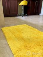 img 1 attached to SHACOS Super Soft Bathroom Runner Rug 20"X47" Non Slip Bath Runner Rug Microfiber Absorbent Long Bathroom Mat Vanity Sink Bathtub Rug Machine Washable (20"X47", Yellow) review by Eric Trask